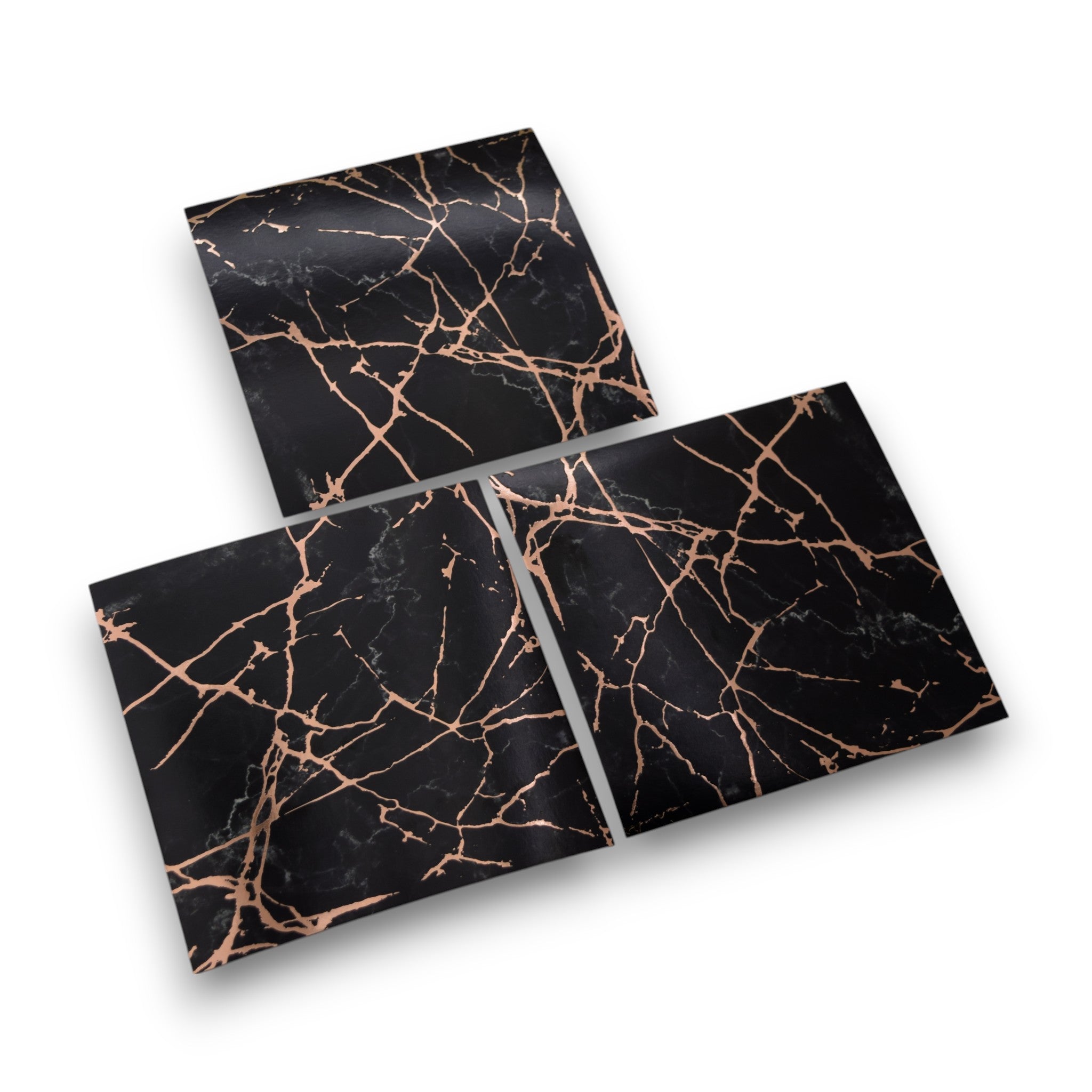 Black Marble With Rose Gold - 6x6 Specialty Cardstock